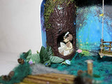 Fairy Room In The Suitcase. Miniature Dollhouse Forest Diorama 1:12 scale Handmade