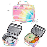 CAMTOP Backpack for Girls Kids School Backpack with Lunch Box Preschool Kindergarten BookBag Set (Tie Dye Yellow)