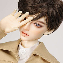 ZDLZDG 1/3 Handsome Boy BJD Doll 61.5cm Movable Ball Jointed Dolls Fullset with British Style Clothing Shoe Face Makeup, Resin Figure Model