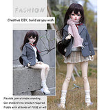 Temperament Girl BJD Doll 1/4 42.5cm SD Dolls with Full Set Student Uniform Shoes Wig Makeup, Fashion Cosplay Doll for Girl