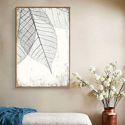 wall26 Framed Canvas Wall Art for Living Room, Bedroom Translucent Leaves III Canvas Prints for Home Decoration Ready to Hang - 24x36 inches