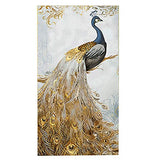 Trayosin 5D Diamond Painting by Numbers for Adults Full Drill Gold Peacock Home Decor