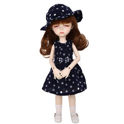 1/6 Bjd Doll 26 cm 10 Inches Sleep with Eyes Closed Sd Doll Girl Princess Doll Joint Doll Full Set Jointed Fashion Icon Doll Clothes Shoe Wig Make Up Gift for Girl