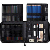 SHYOSUCCE 83pcs Colored Pencils and Sketching Pencils Set with Drawing Tool in Organized Pencil Case, Portable Drawing Pencils for Children, Adults and Artists