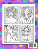 Adult Coloring Book | Vintage Model: Coloring Pages for Adults featuring Stress Relieving Design of Beautiful Woman Portrait | Perfect Coloring Book for Relaxation
