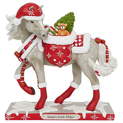 Enesco Trail of Painted Ponies Holiday Santa's Little Helper Figurine, 7.75 Inch, Multicolor