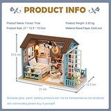 Fsolis DIY Dollhouse Miniature Kit with Furniture, 3D Wooden Miniature House with Dust Cover and Music Movement, Miniature Dolls House kit (Z7)