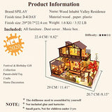 Spilay DIY Dollhouse Miniature with Wooden Furniture Kit,Handmade Mini Japanese Style Home Craft Model Plus Dust with Music Box,1:24 Scale Creative Doll House Toys for Teens Adult Gift P002