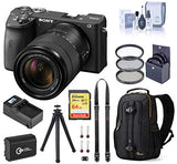 Sony Alpha a6600 Mirrorless Digital Camera with 18-135mm Lens Travel Bundle with Backpack, Battery, Charger, Neck Strap, Tripod, 64GB SD Card, and Accessories