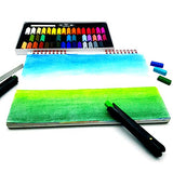 Non Toxic Mungyo Soft Pastels Set of 48 with Drawing Materials (Pastel Holder, Eraser)