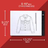 LED Light Box for Drawing and Tracing Portable Ultra-Thin Tracing Light Pad by Illuminati USB Powered A4 Bright Trace Table for Artists - Comes with Dimmable Brightness - Tracing Paper - Holder Clip