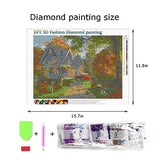 DIY 5D Diamond Painting Beautiful Villa/Car/Outdoor Scenery Kits for Home Wall Decor （30x40cm）11.8”x15.7”