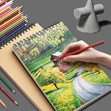 Liwute 6 x 8.5" Top Spiral Bound Sketch Book Pad, 60 Sheets, (98lb/160gsm) Art Painting Sketching Drawing Writing Paper for Kids Adults Beginners Artists (Pack 1)