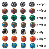 280pcs 6mm Colorful Synthetic Malachite Beads Rainbow Round Beads Gemstone Set for Rosary Mala Jewelry Making Kit