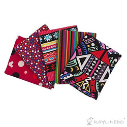 RayLineDo 5X Different Pattern 18" x 22" Fat Quarter Canvas Fabric Patchwork Quilting