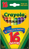 Crayola Large Washable Crayons 16 Pack | Crayola Classic Color Crayons 16 Pack | Includes 5 Color