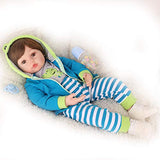 CHAREX Reborn Baby Dolls 18 inch Baby Reborn Boy Dolls Blue Frog Lifelike Real Baby Toddler Dolls