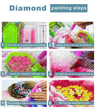 5D Full Drill Diamond Painting Kit, DIY Diamond Number Rhinestone Painting Kits for Adults and Children Embroidery Diamond Arts Craft Home Decor 13.7×17.7 inch