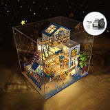WYD DIY Model Scene Creative Handmade Toys Wooden Doll Cabin Assembled House Gifts with LED Lights Romantic Gifts for Family / Boy / Girlfriend / Child / Teacher / Neighbor