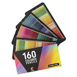 160 Colored Pencils Set by Zenacolor - Colored Pencils for Adults and for Kids - Color Pencils For Artists With Cardboard Case - Professional Coloring Pencils for Adult Coloring Book