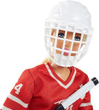 Tim Hortons Barbie Doll (12-inch Curvy) Collectible Barbie Doll Wearing Hockey Uniform, with Doll Stand and Certificate of Authenticity, for 6 Year Olds and Up, Red