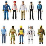 Beverly Hills Doll Collection Sweet Li’l Family Dollhouse Figures - Firefighter, Police Officer, Doctor and More, Set of 10 Action Figure People Doll House Set, Pretend Play for Kids and Toddlers