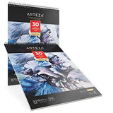 ARTEZA 18X24” Drawing Pad, Pack of 2, 60 Sheets (75 lb/120gsm), 30 Sheets Each, Spiral bound,