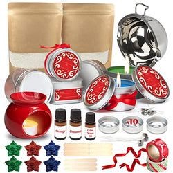 Soy Candle Making Kit for Adults - Winter Candle Maker Kit - DIY Candle Making Kit for Beginners - Winter Candles Making Kit - Winter Crafts for Adults Women - Winter Craft Supplies