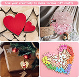 DERAYEE 50Pcs Unfinished Wooden Hearts for Crafts, 2.4" Cutout Blank Wood Pieces Heart for Valentines Day Christmas Wedding Party DIY Ornaments