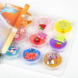 12 Pack Slime Kit for Girls Boys,Include 6 Pack Butter Slime and 6 Pack Crystal Slime, And12 Slime Charms 12 Sprinkles,So Cute Soft and Non-Stick,Nice Gift for Birthday Valentine's Day Slime Toy