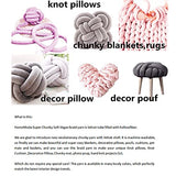 Super Velvet Chunky Yarn, 1.2inch Thick Blush Pink 4 LBS Big Roving Washable Softee Jumbo Tubular Yarn for Arm Knitting Home Décor Blankets Rugs Pillow DIY ( 85 Yards )