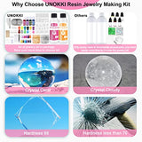 Resin Jewelry Making Kit - Resin Kit for Beginners with Resin Molds and Pigments Tools, Earring Hooks for Resin Jewelry Making, Jewelry Craft Resin Kits Beginners Advanced Art and Craft School Gift