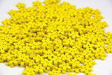 RayLineDo One Pack of About 500pcs 15MM Flower Shape 2 Holes Yellow Wood Buttons Package for Sewing