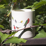 Birds on a Wire Heat Changing Mug - Add Coffee or Tea and Colorful Birds Appear - Comes in a Fun Gift Box