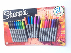 Sharpie Permanent Markers, Fine Point, The Original, Assorted Colors, Set of 21)