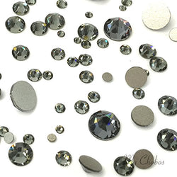 BLACK DIAMOND (215) 144 pcs Swarovski 2058/2088 Crystal Flatbacks rhinestones nail art mixed with