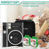 Fujifilm Instax Mini 40 Instant Camera with Fujifilm Instant Mini Film (20 Sheets) Bundle with Sturdy Tiger Travel Case and Deals Number One Cleaning Cloth