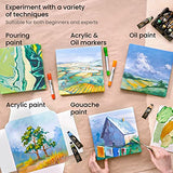 Arteza Foldable Canvases Bundle for Acrylic and Oil Painting and Drawing