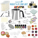 Candle Making Kit with Wax Melter Plate for DIY Candle Making, 1lbs Organic Soy Candle Wax, Enough to Make 10 Candles, with Candle Making Supplies, Wax Melting Pot, and Instructions