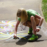 Sidewalk Chalk, 144 Pack 18 Colors Sidewalk Chalk Set For Kids Jumbo Chalk Bulk By Feela, Great for Kids Adult Family, Paint on Sidewalk School Chalkboard Blackboard Street Playground