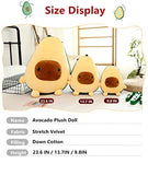 BOOBI Avocado Plush Doll Cute Toy Stuffed Pillow (9.8 in/13.7 in/23.6 in) Pretty Gift for Girl and Boy Friends (9.8 Inch)
