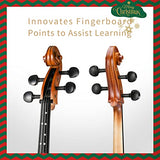 Eastar Acoustic Cello 4/4 for Beginners Adult, Imprinted Finger Guide for Beginners,Cellos Kit with Cello Stand, Case, Bow, Bridge, Rosin, Extra Set of Strings (Full Size,Matt Natural Varnish)