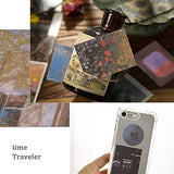 Vintage Scrapbooking Stickers, 100 Pieces Time Traveler Decorative Retro Natural Scenery Collection, DIY Self-Adhesive Washi Paper Stickers for Art Craft Notebook Album Invitations Gift Pack