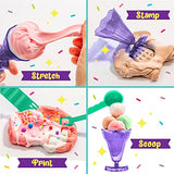 Original Stationery Ice Cream Slime Playshop, Fluffy Slime Ice Cream Toys Kit to Make Slime Waffle, Kids and Christmas Crafts for Kids