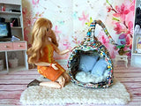 Miniature Dollhouse Hanging Chair hideout. 1:12 scale Nest Furniture Handmade