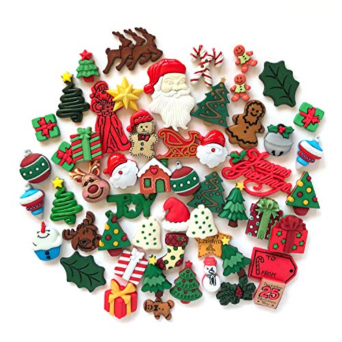Buttons Galore 100 Christmas Buttons Super Value Pack for Craft & Sewing