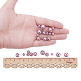 PandaHall Elite 340 Pcs Glass Pearl Round Beads 4mm 6mm 8mm 10mm Various Size Mix Lot Box Set