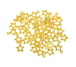 Yansanido Alloy Antique Stars Cute Charms Pendants for Making Bracelet and Necklace (Stars 50pcs