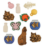 Buttons Galore 50+ Assorted Pets Buttons for Sewing & Crafts - Set of 6 Button Packs