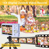 Digital Camera, Lecran FHD 2.7K 44MP Vlogging Camera with 16X Digital Zoom, 2.88" IPS Screen, Mini Compact Portable Cameras for Students, Teens, Kids (2.7K Purple)
